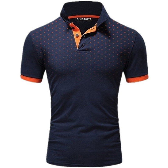 Herren Poloshirt mit modernen Punktdesign und atmungsaktiven Eigenschaften
