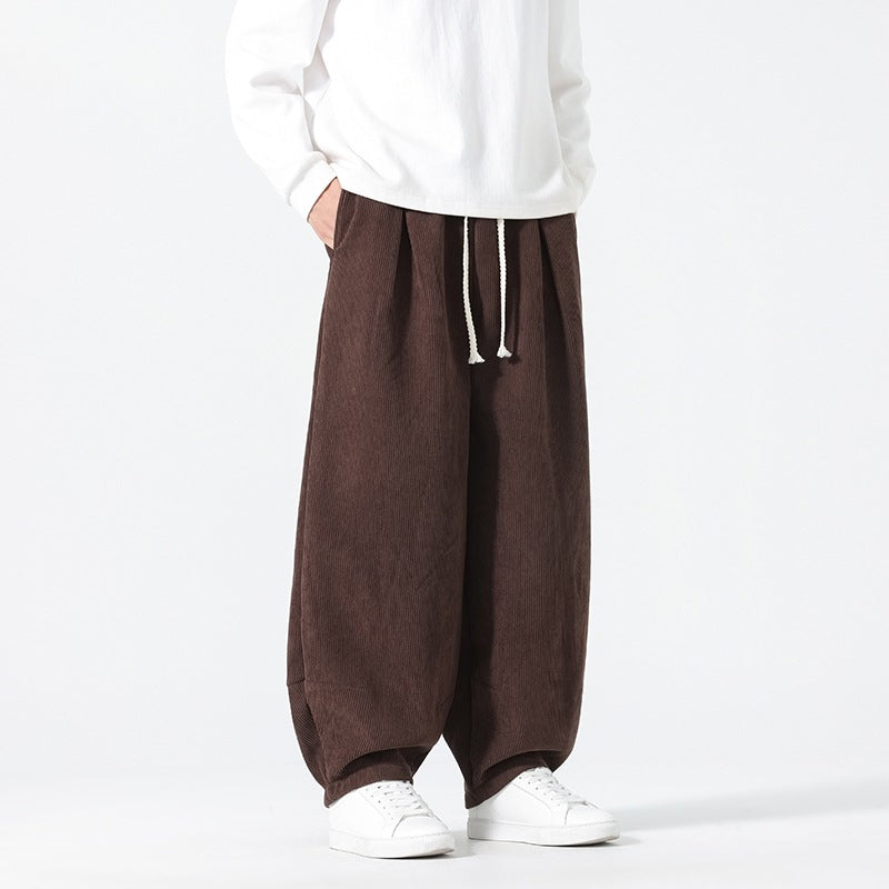 Herren Ballon‑Cordhose mit hoher Leibhöhe, Kordelzug und Faltenlegung Shop Nory