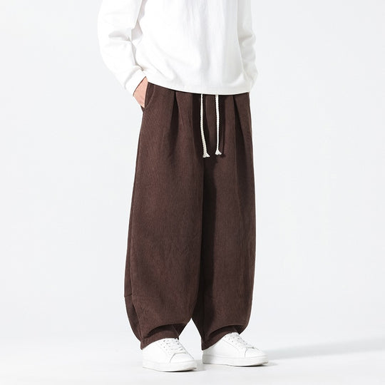 Herren Ballon‑Cordhose mit hoher Leibhöhe, Kordelzug und Faltenlegung Shop Nory