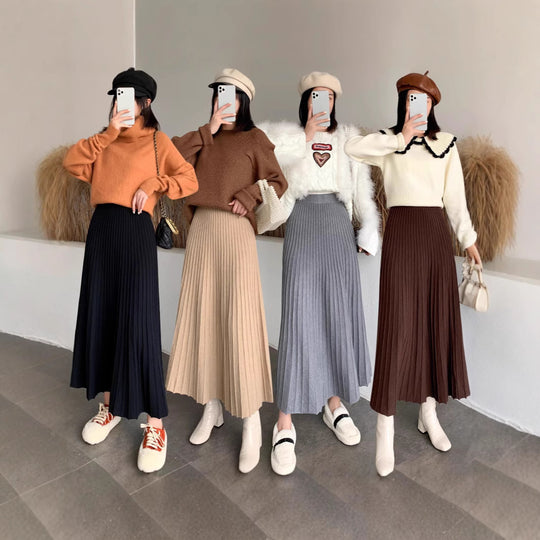 Damen Eleganter Plissee-Rock Shop Nory