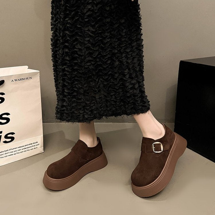 Damen modische Slipper mit bequemer Sohle und dekorativem Schnallenverschluss