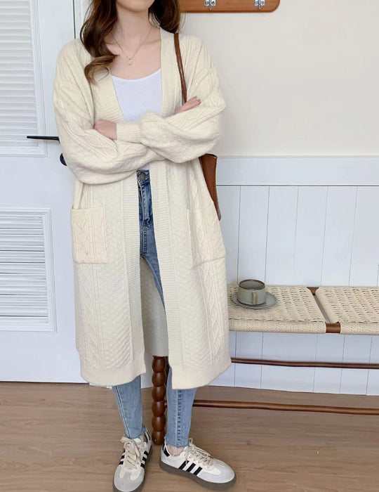 Damen Kuschelige Strickjacke mit Kabelmuster Shop Nory