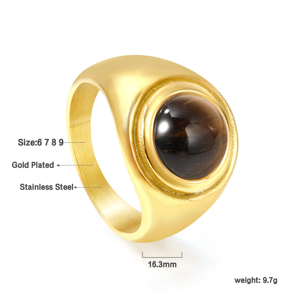 Damen offener Ring mit verstellbarem Design und elegantem Kunststoffstein Shop Nory