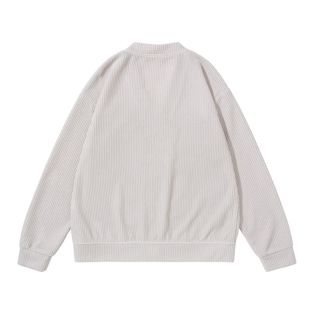 Unisex Strukturiertes Knopf-Cardigan mit V-Ausschnitt und aufgesetzten Taschen Shop Nory