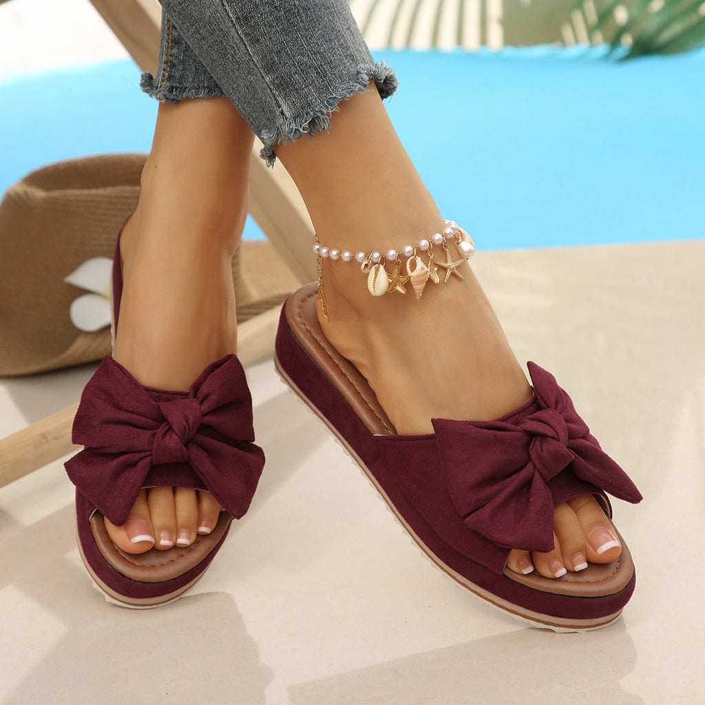Damen Bequeme Sandalen mit modischem Schleifen-Design