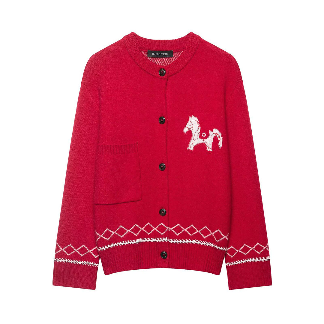 Damen Feinstrick-Cardigan mit gehäkeltem Peter-Pan-Kragen Shop Nory