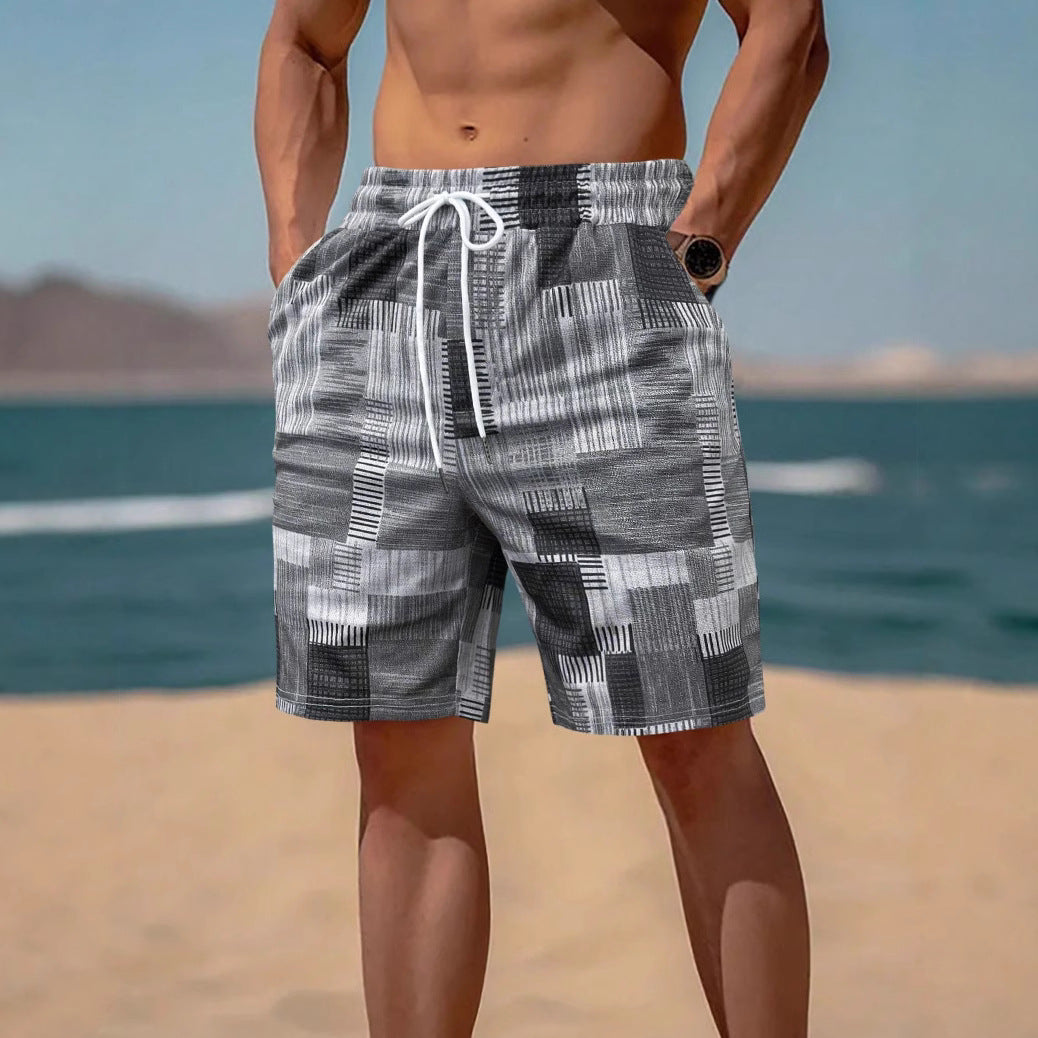 Herren stylische Bade-Shorts mit modernem Graphikmuster