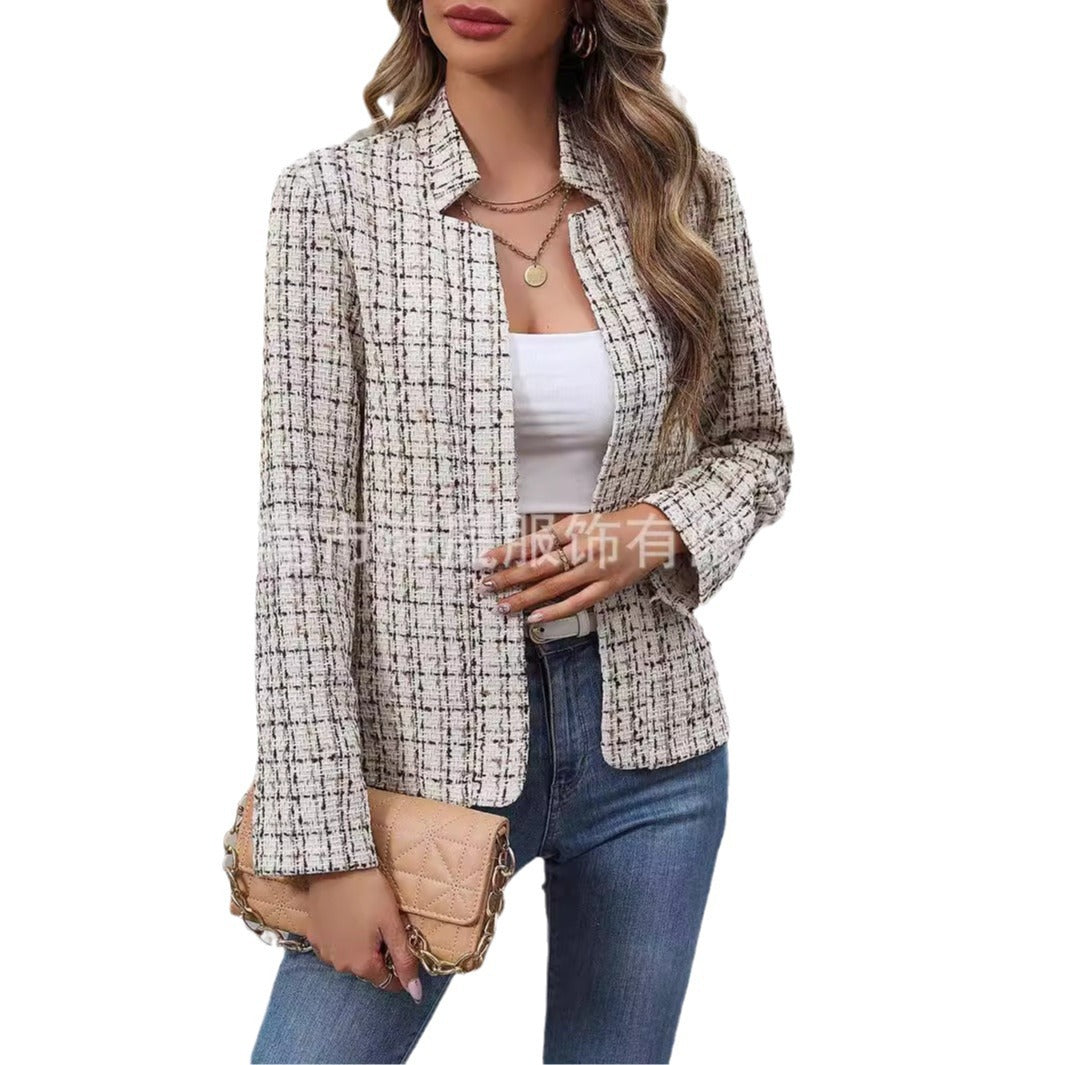 Damen Modische Tweedjacke