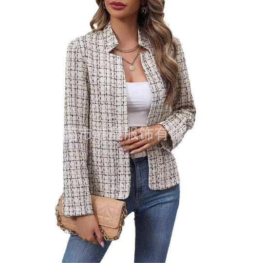 Damen Modische Tweedjacke