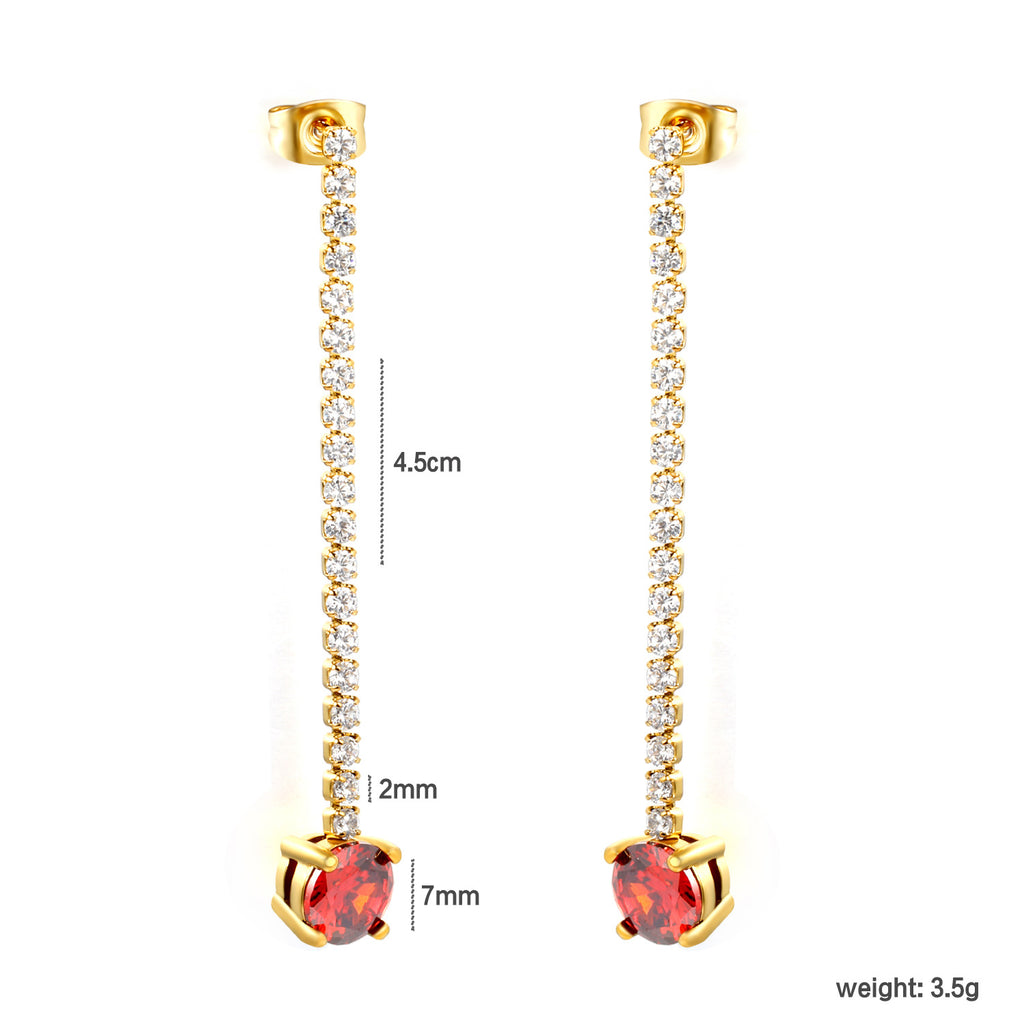 Damen Hängende Ohrstecker mit funkelnden Kristallen und eleganter goldplattierter Verarbeitung Shop Nory