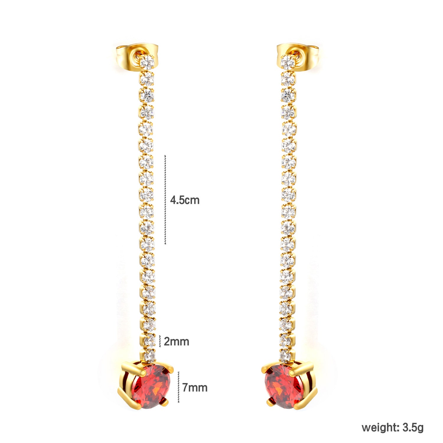 Damen Hängende Ohrstecker mit funkelnden Kristallen und eleganter goldplattierter Verarbeitung Shop Nory