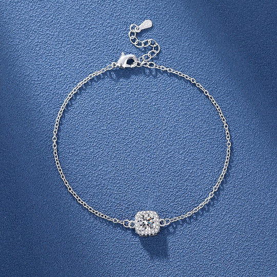 Zartes Zirkonia-Armband mit Verstellbarem Verschluss und Funkelnden Rundsteinen