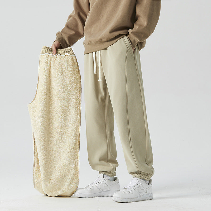 Herren Relaxed-Jogger mit elastischem Bund und abnehmbarem Teddyfutter Shop Nory