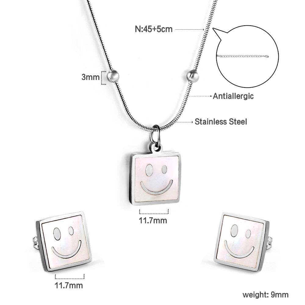 Damen Schmuckset mit glänzendem Sternenanhänger aus antiallergischem Edelstahl Shop Nory
