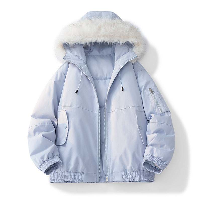 Damen Modische Winterjacke mit abnehmbarem Kunstfellkragen Shop Nory