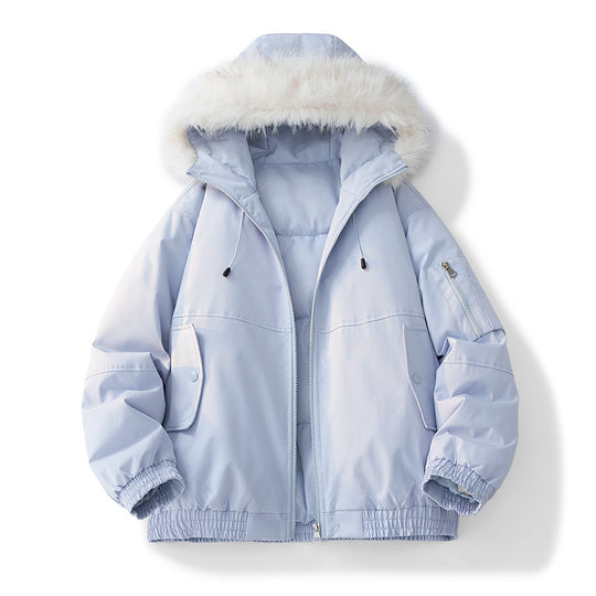 Damen Modische Winterjacke mit abnehmbarem Kunstfellkragen Shop Nory