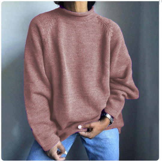 Damen nan kastiger Feinstrickpullover mit kurzem Stehkragen und Raglanärmeln Shop Nory