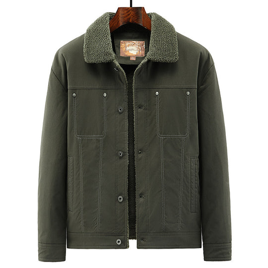 Herren Truckerjacke im Overshirt-Stil mit Sherpa-Futter und Hemdkragen Shop Nory