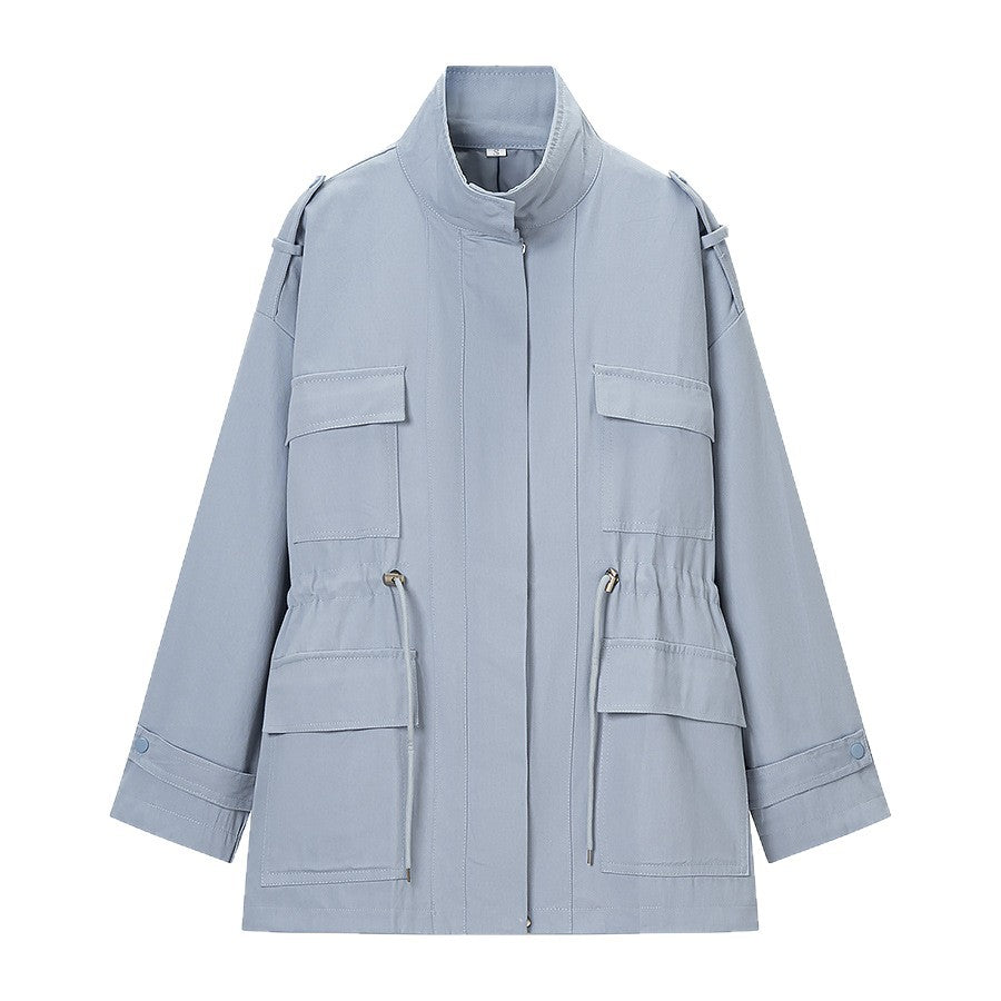 Damen Kurzparka mit hohem Stehkragen, Tunnelzug und Mehrfachtaschen Shop Nory