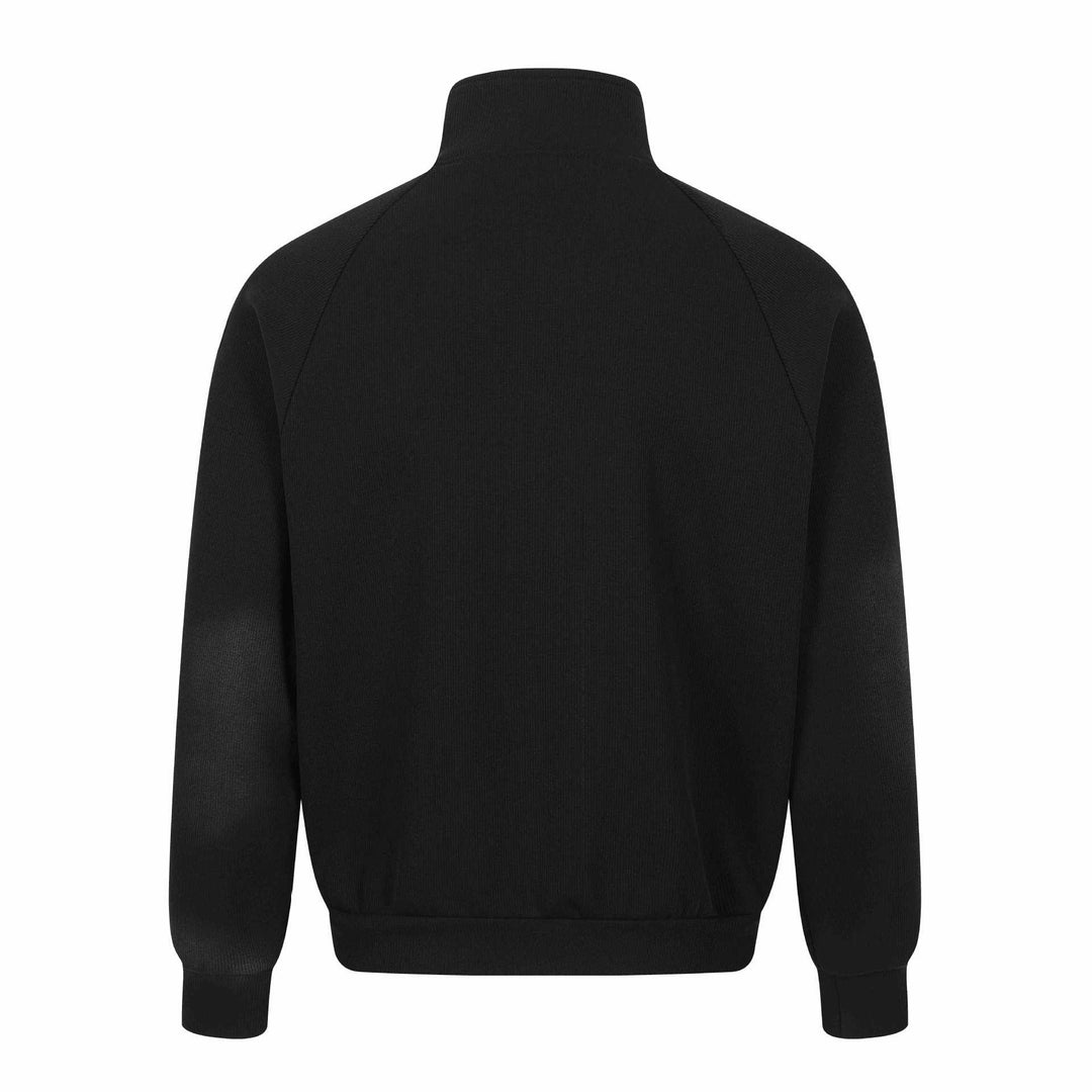 Unisex Grafik-Trainingsjacke mit Stehkragen, Raglanärmeln und durchgehendem Reißverschluss Shop Nory