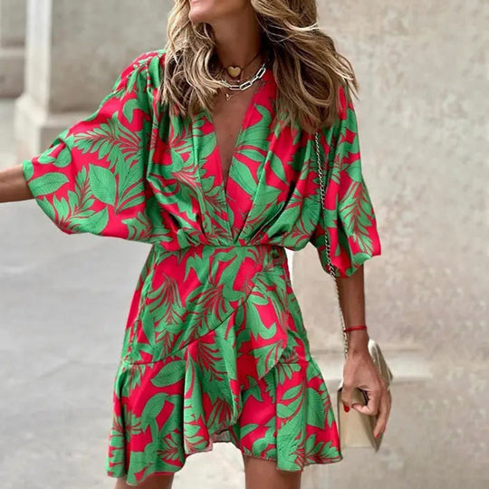Elegantes Kleid mit Fledermausärmeln