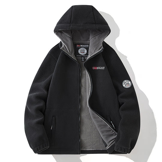 Damen Kapuzen-Fleecejacke mit wärmendem Teddyfutter und Reißverschluss Shop Nory