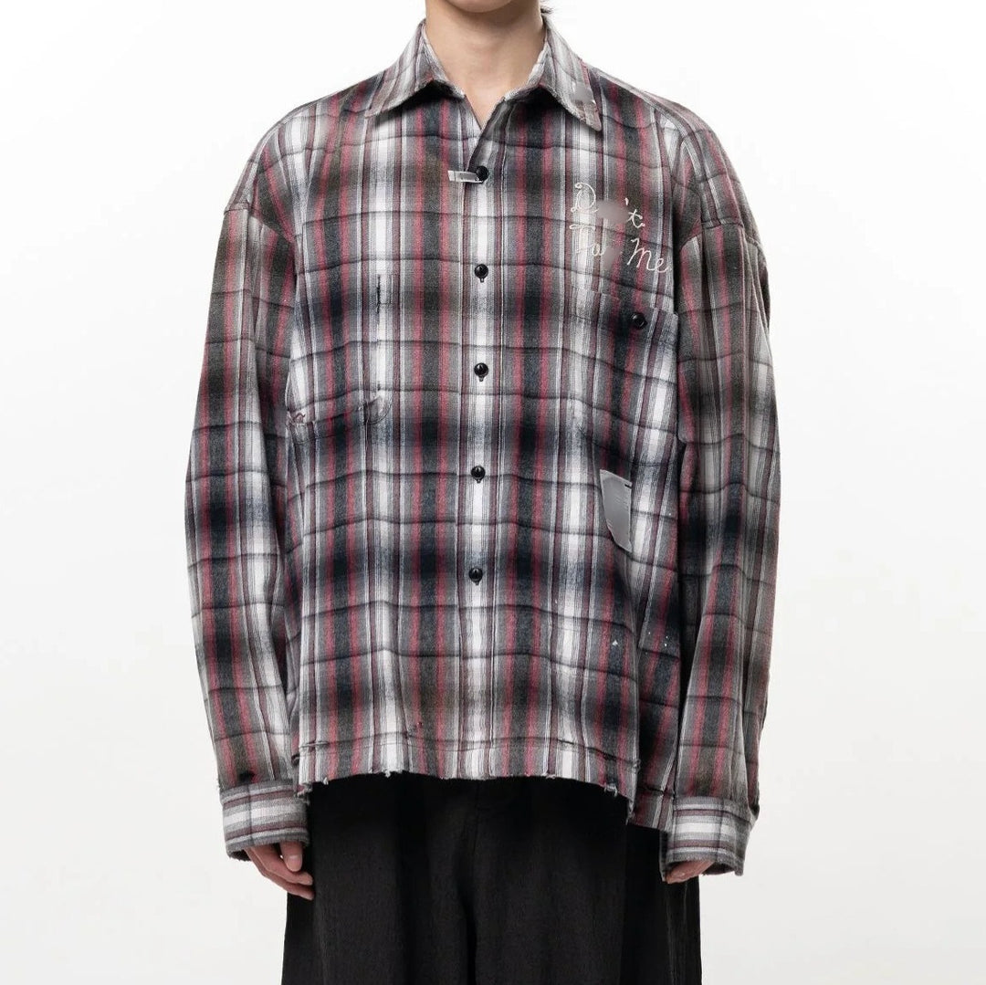 Herren Oversized Karierter Hemdsjacke