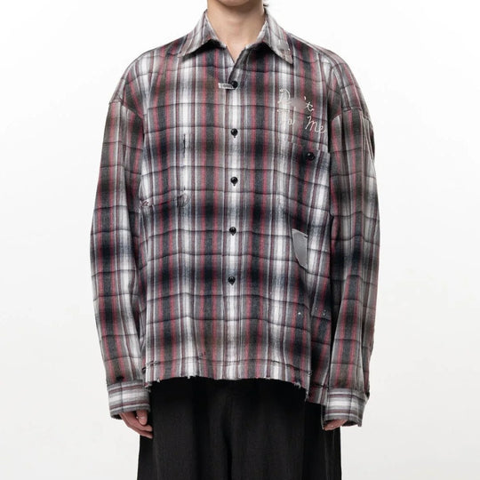 Herren Oversized Karierter Hemdsjacke