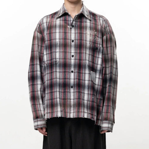 Herren Oversized Karierter Hemdsjacke