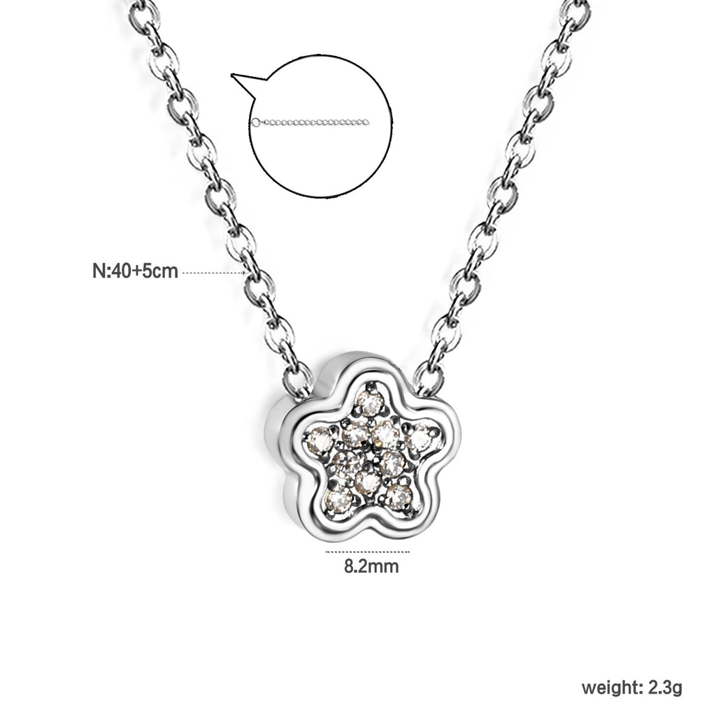 Damen elegante Halskette mit funkelndem Zirkonia-Anhänger Shop Nory
