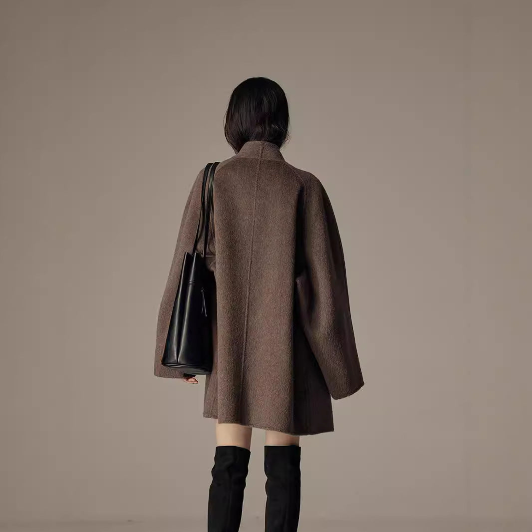 Damen Modische Oversized Wool-Mantel Shop Nory