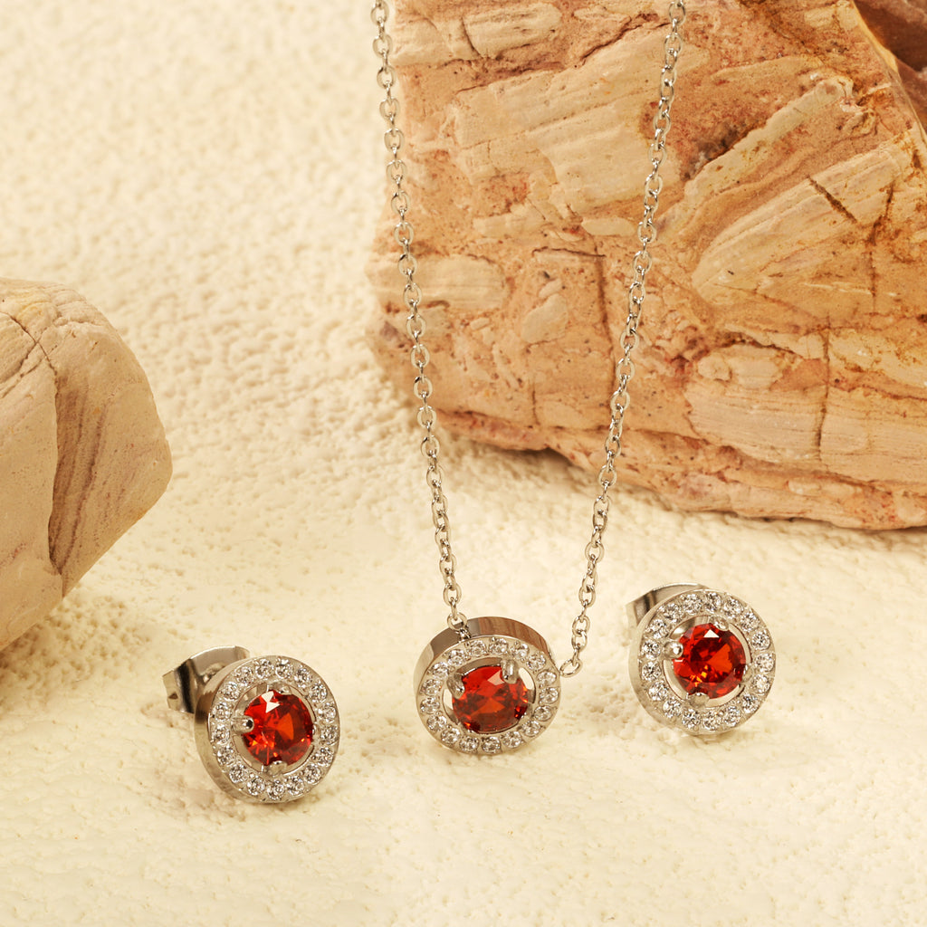 Damen Schmuckset mit elegantem Anhänger und passenden Ohrsteckern Shop Nory