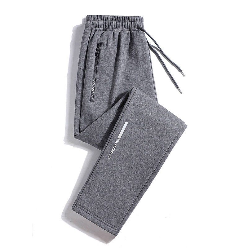 Herren Sportive Jogginghose mit Reißverschlusstasche, Kordelzug und elastischen Bündchen Shop Nory
