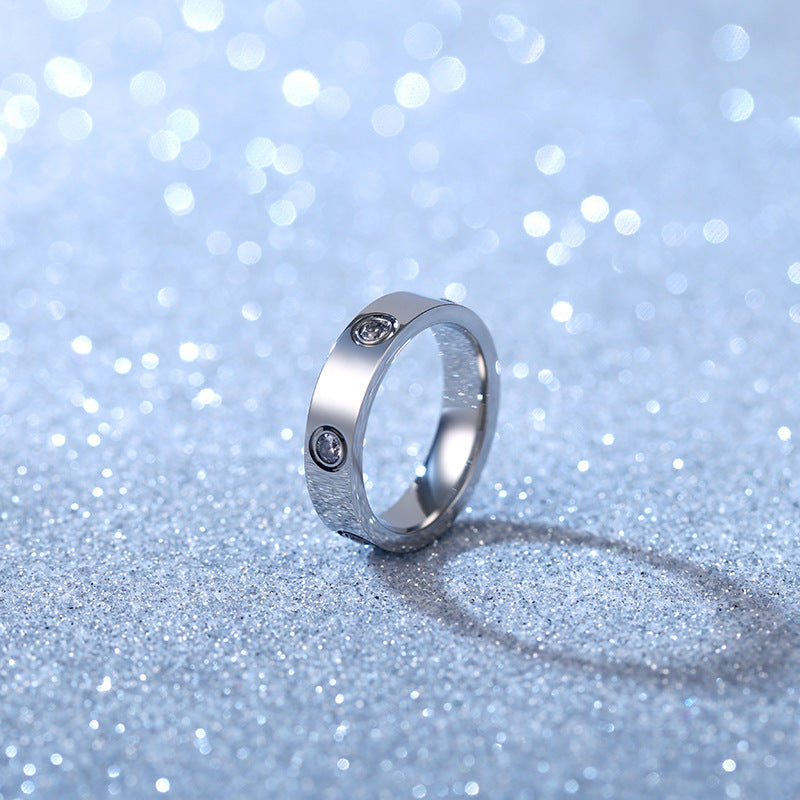 Damen Eleganter und zeitloser Ring mit funkelnden Kristallen Shop Nory