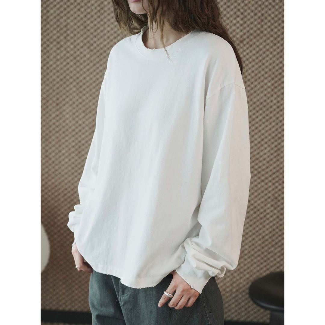 Damen Boxy‑Sweatshirt mit rohem Kantenbesatz und überschnittener Schulter Shop Nory