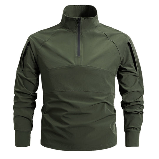 Herren Sportliche Funktionsjacke mit halbem Reißverschluss