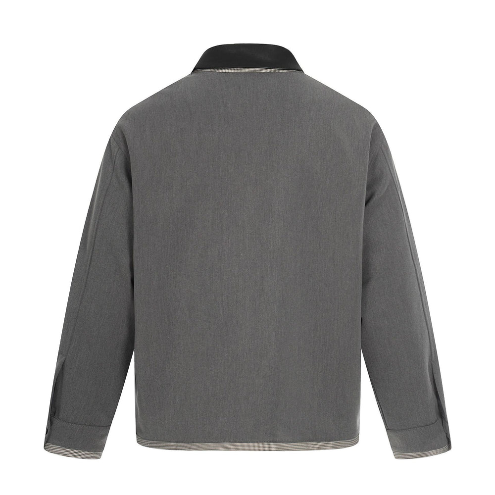 Herren Kurzer technischer Blouson aus Wollmix mit kontrastierendem Reverskragen und Zweiwegereißverschluss Shop Nory