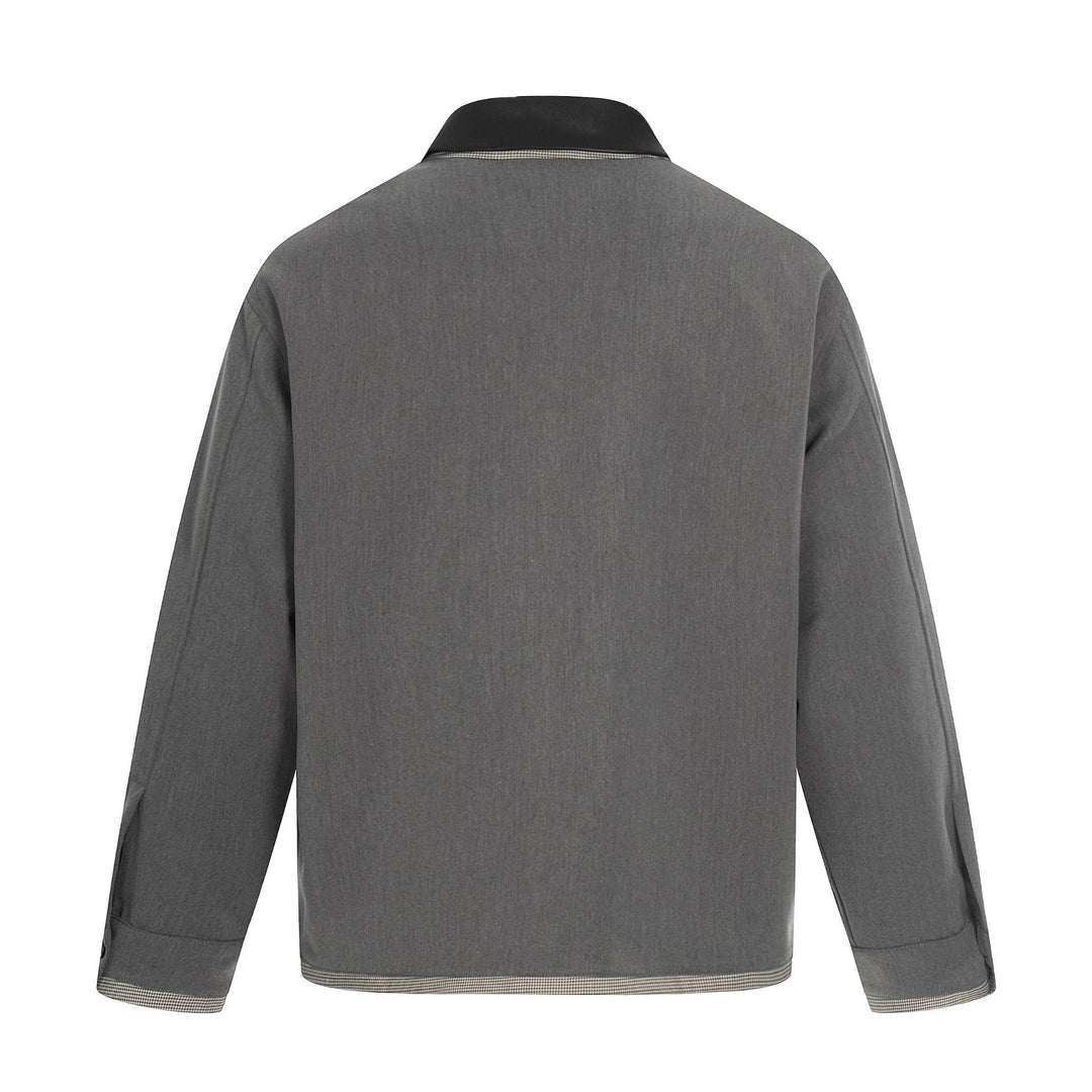 Herren Kurzer technischer Blouson aus Wollmix mit kontrastierendem Reverskragen und Zweiwegereißverschluss Shop Nory