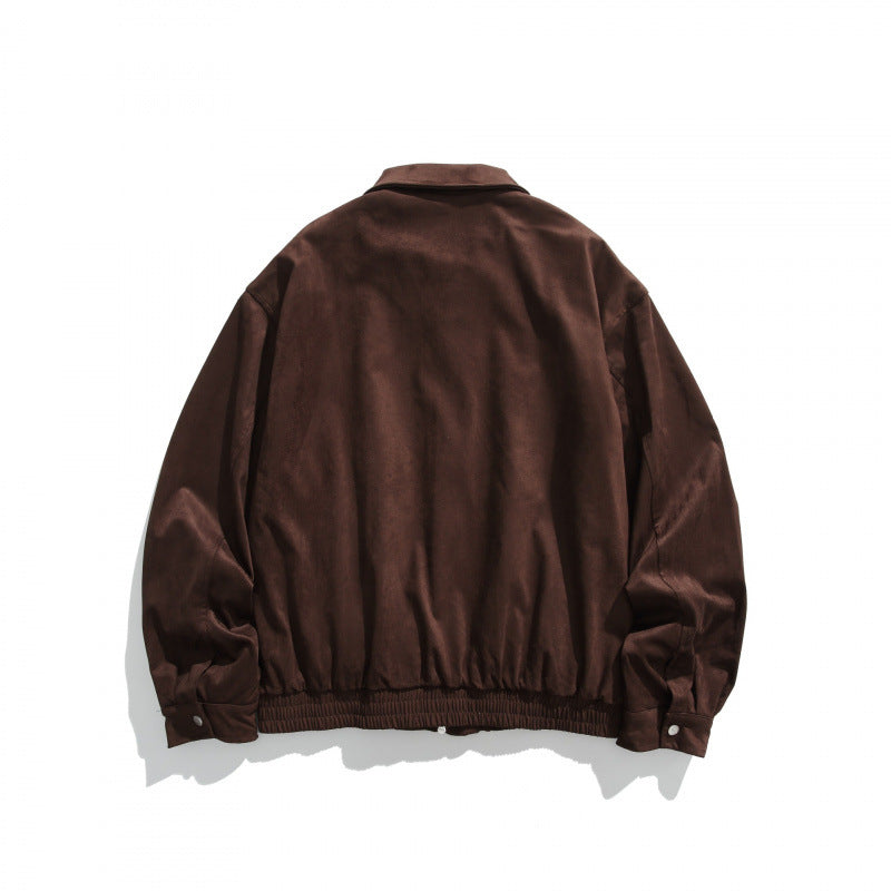Herren Kurzjacke im Bomberstil aus Mikrofaser-Suede mit Reißverschluss Shop Nory