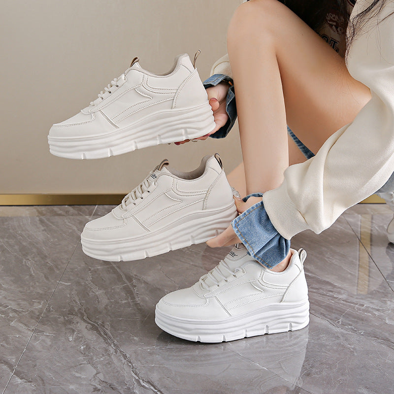 Damen Komfortable Plateau-Sneakers mit atmungsaktivem Obermaterial