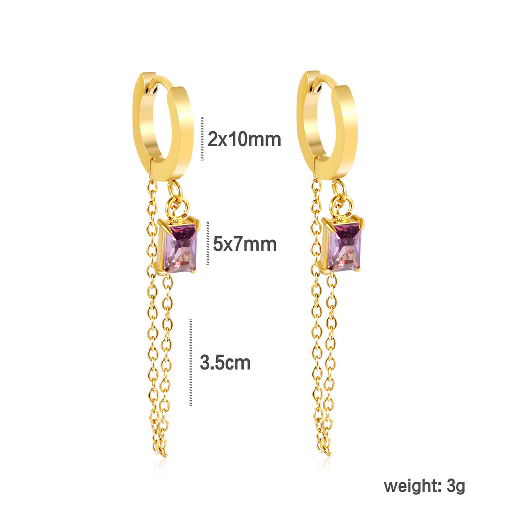 Damen Hängende Ohrhänger mit funkelnden Kristallen und eleganter Goldverzierung Shop Nory
