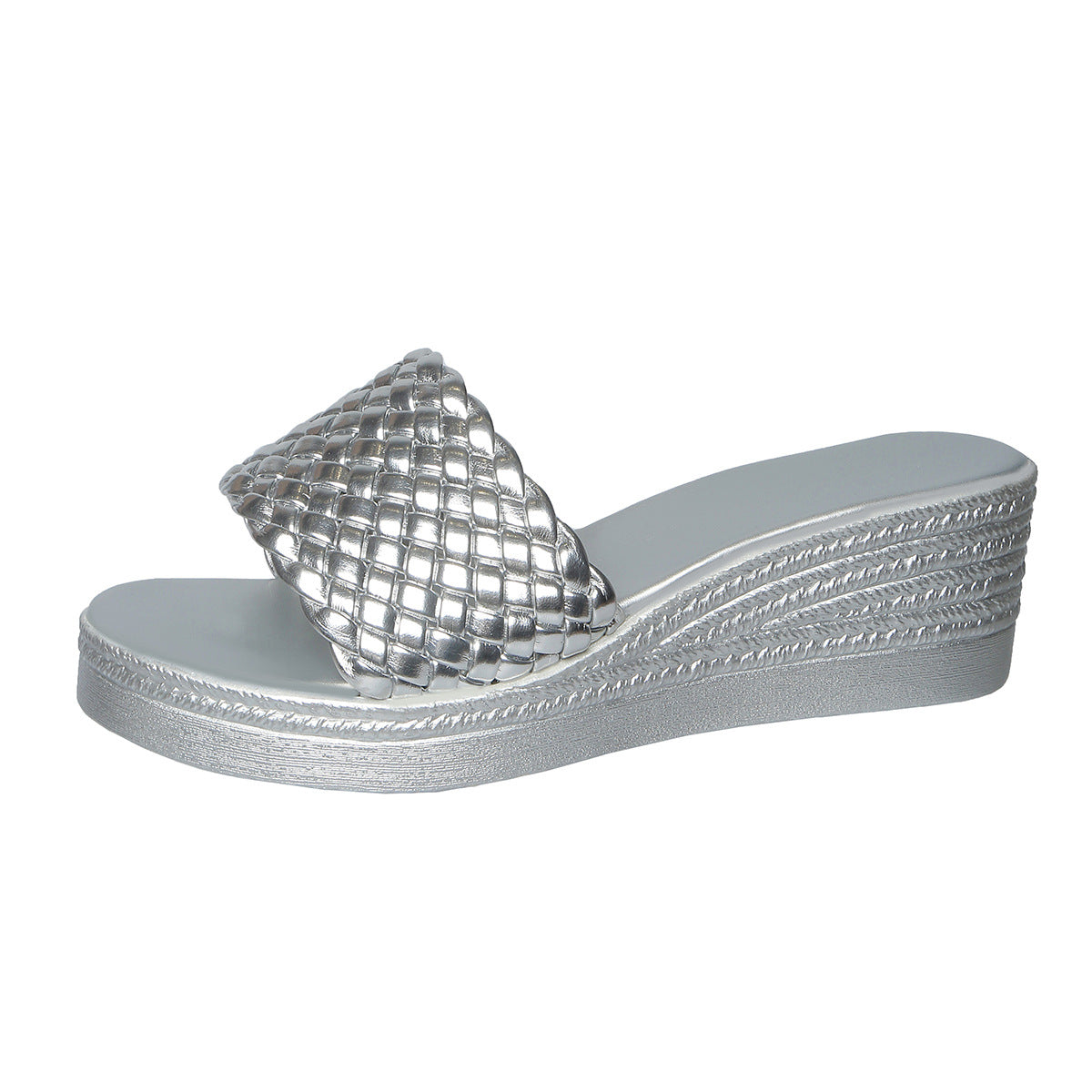 Damen Wedge-Sandalen mit geflochtenem Riemen und ergonomischer Sohle