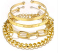 Damen Armreif-Set mit kreativem Ketten- und Minimaldesign Shop Nory