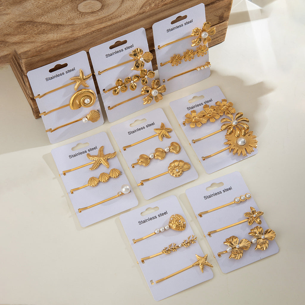Damen Haarschmuck mit maritimen Muschelmotiven und hypoallergener Edelstahlverarbeitung Shop Nory