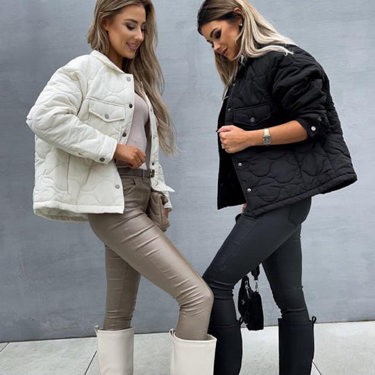 Damen gesteppte Übergangsjacke mit trendigem Oversized-Schnitt