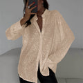 Damen Glitzernde Übergröße Bluse ShopNory