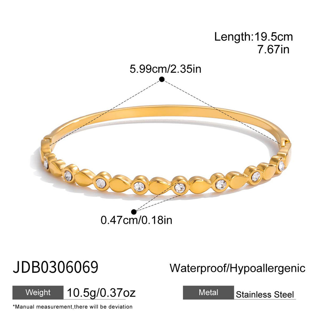 Damen Offenes Armreif mit modernem Knoten-Design aus hypoallergenem Edelstahl Shop Nory