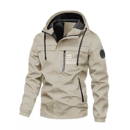 Herren Windbreaker Jacke mit hochschließendem Kragen und praktischen Taschen Shop Nory