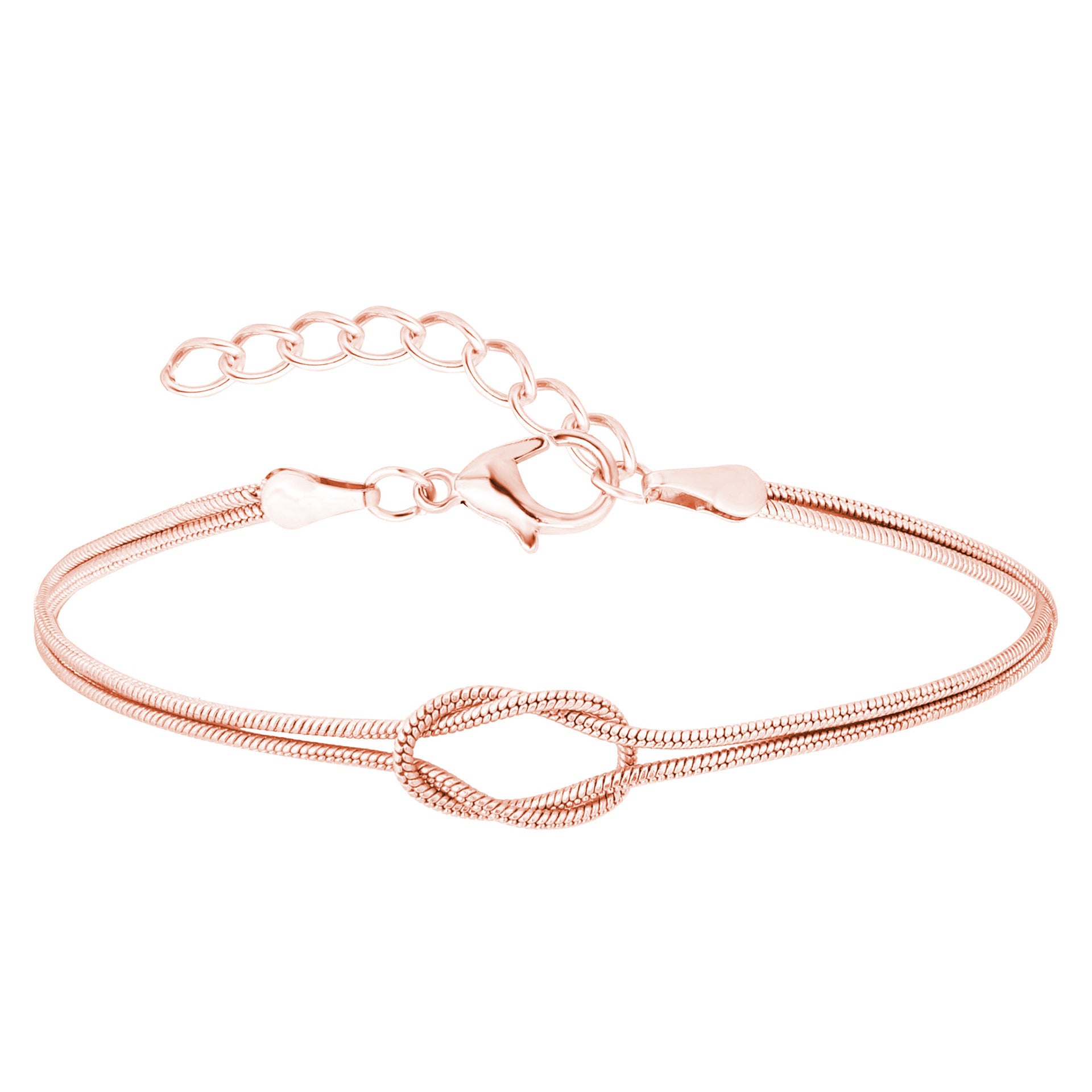 Damen Armband mit elegantem Knoten-Design und doppeltem Gliederketten-Layout Shop Nory