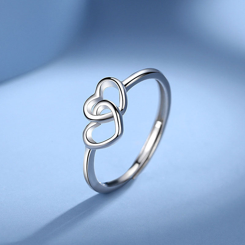 Damenring mit Doppelherzdesign Shop Nory